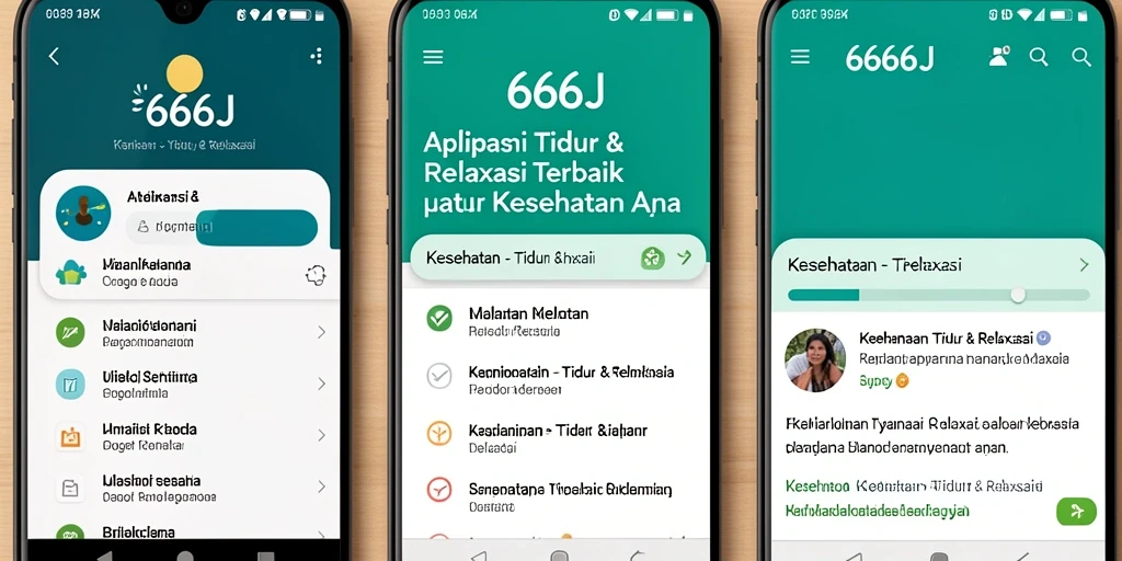Antarmuka pengguna intuitif 666J untuk Tidur & Relaksasi.