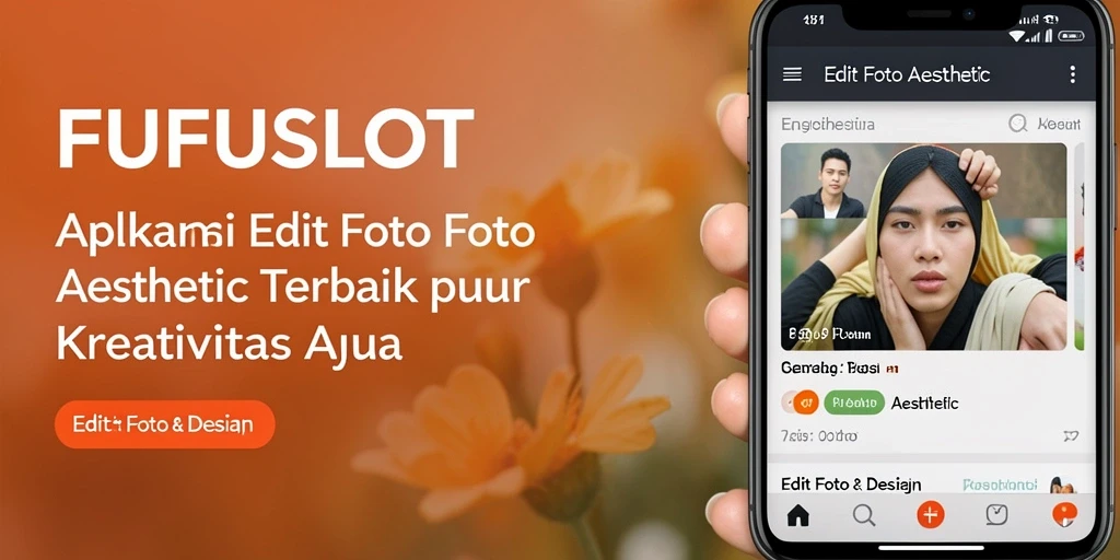 Tampilan antarmuka FUFUSLOT yang memudahkan pengeditan foto aesthetic.