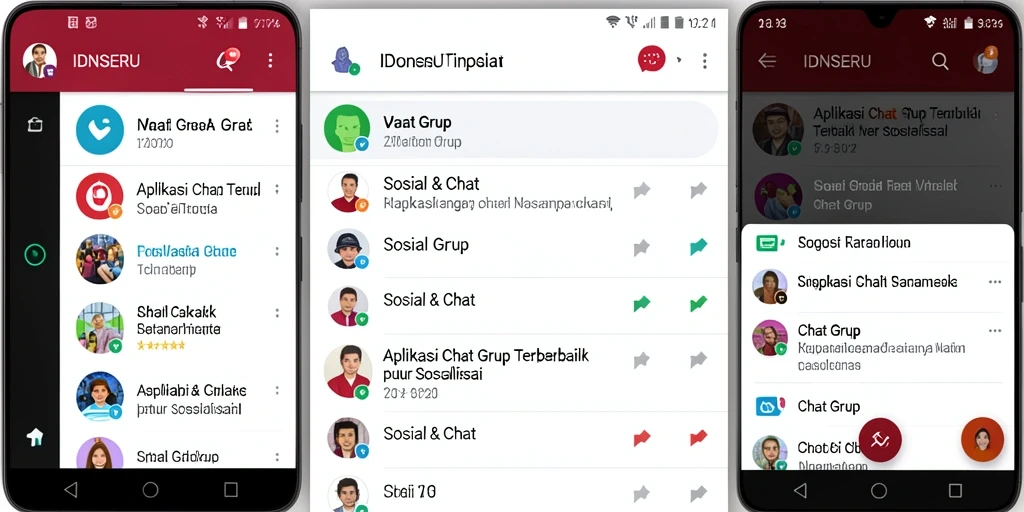 Antarmuka IDNSERU menampilkan fitur Chat Grup yang menarik dan mudah digunakan.