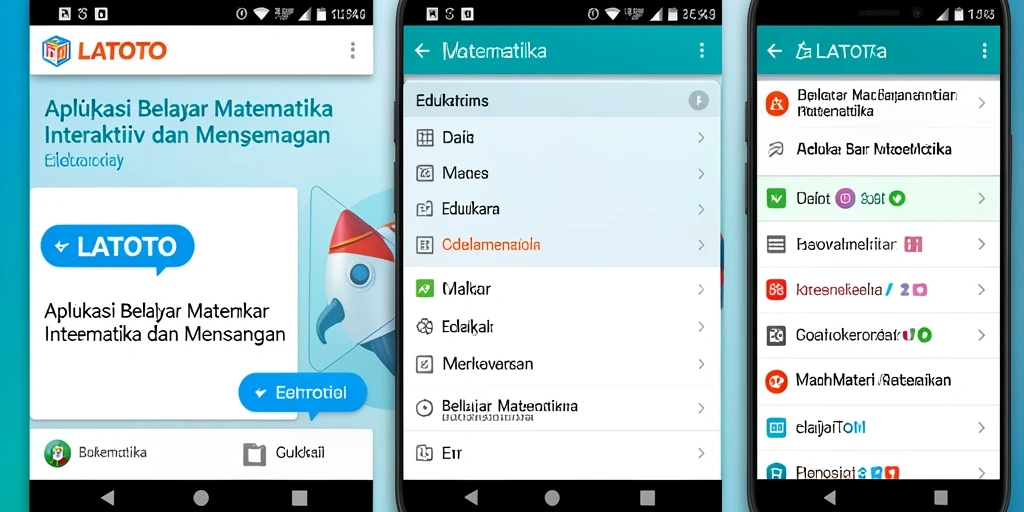 Antarmuka LATOTO yang menarik dan interaktif untuk belajar matematika.