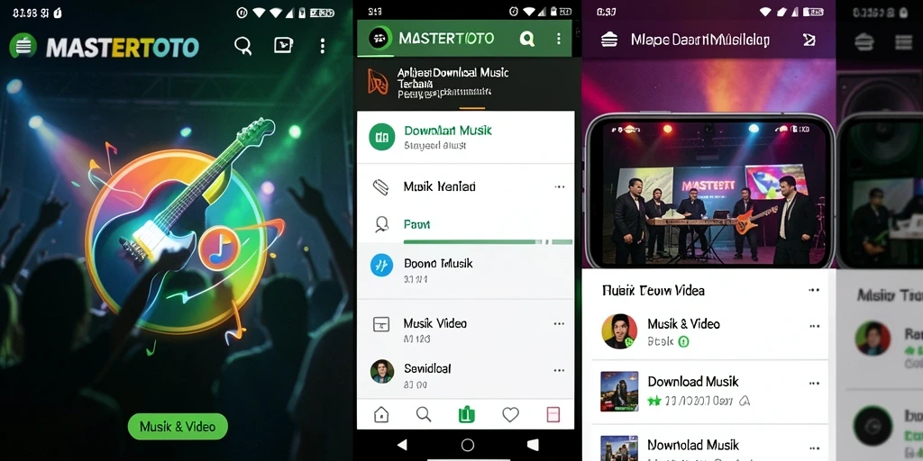 Antarmuka MASTERTOTO yang mudah digunakan untuk Download Musik.