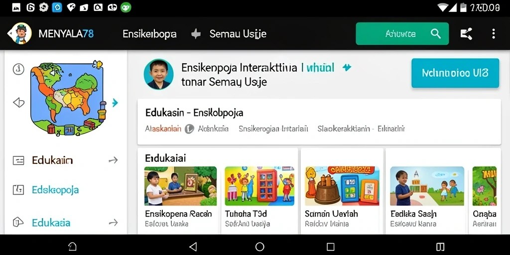 Antarmuka pengguna aplikasiyang informatif dan menarik.
