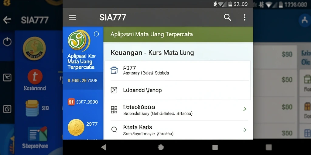 Tampilan antarmuka SIA777 yang sederhana untuk konversi mata uang.
