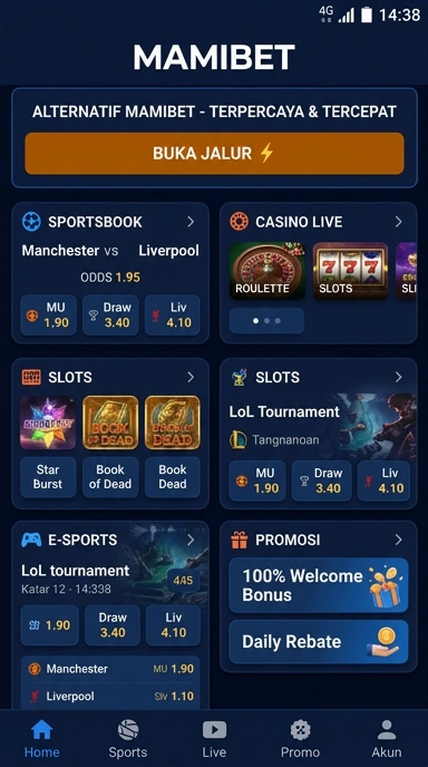 Tampilan link alternatif mamibet