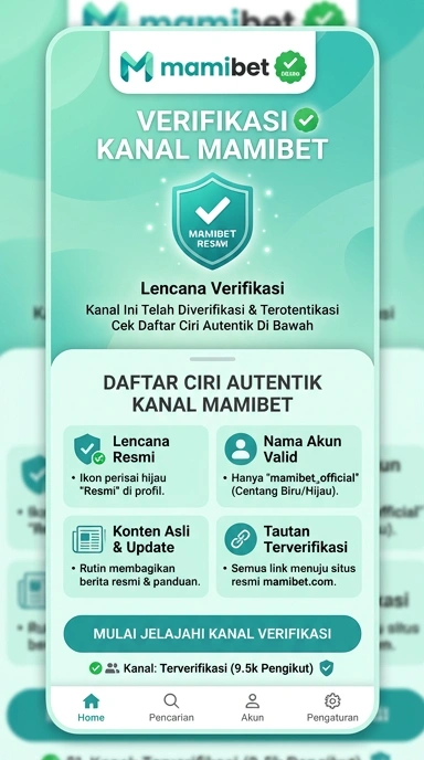 Tampilan kanal resmi mamibet